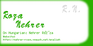 roza nehrer business card